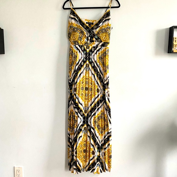 INC International Concepts Pleated Maxi Dress 4 - Picture 2 of 9